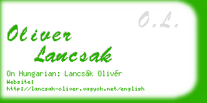 oliver lancsak business card
